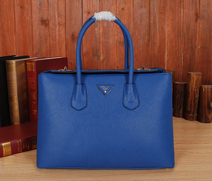 Prada borsetta in pelle royalblue 2748